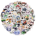 60PCS Halloween Funny Skull Sticker Manual Computer Scrapbook Refrigerator Guitar DIY Creative Aesthetic Toy Sticker