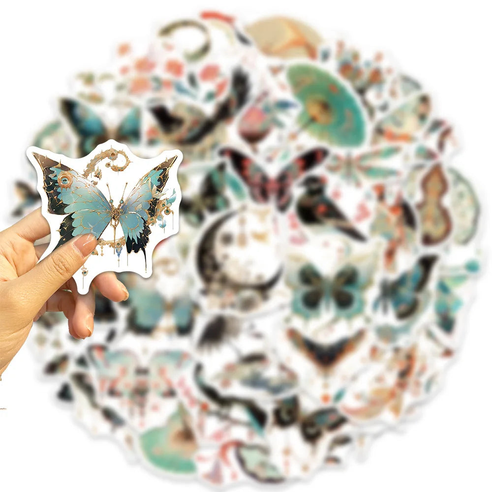50/100pcs Retro Graffiti Stickers Personalized Decoration Guitar Notebook Luggage DIY Waterproof Stickers