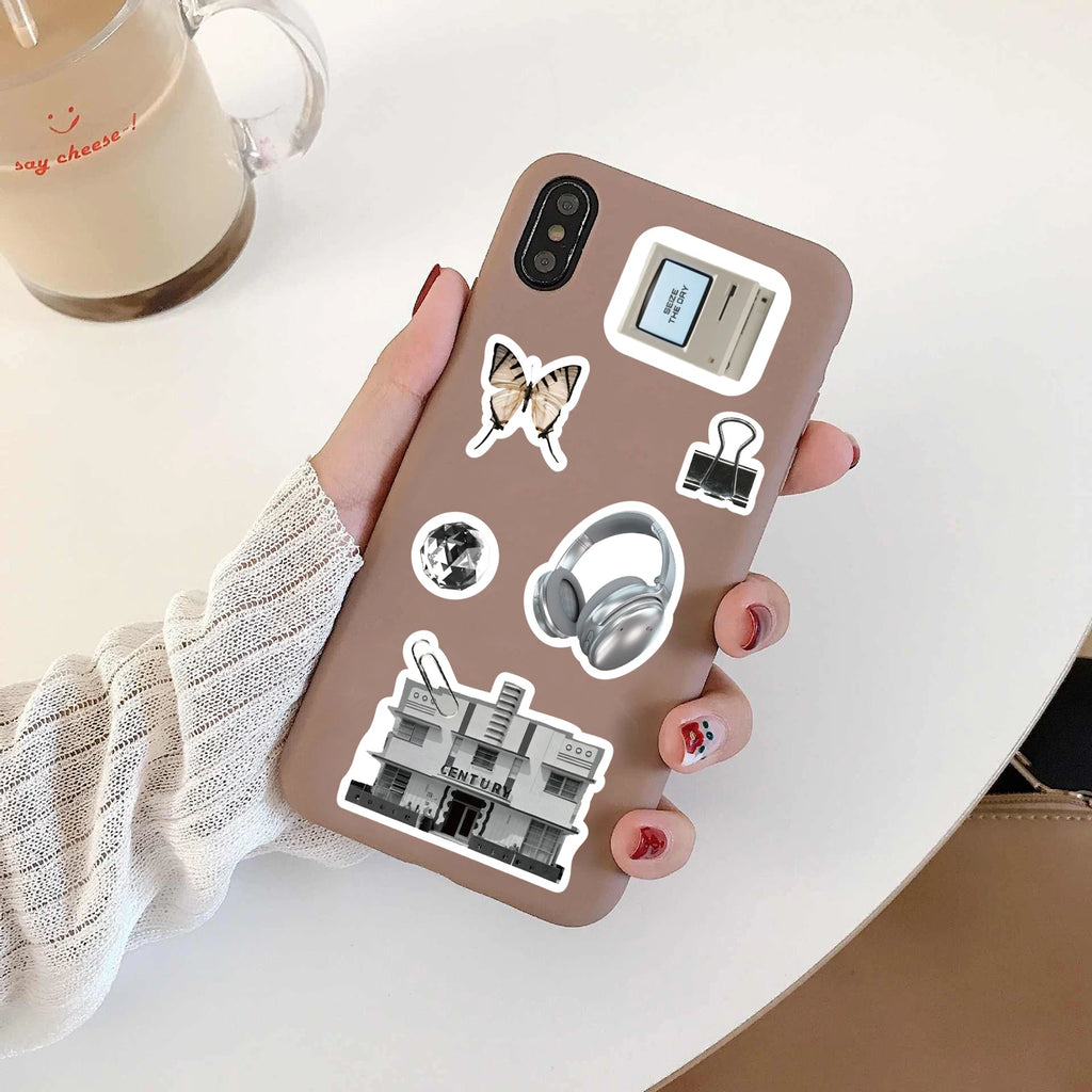 8/16Pcs Holiday Sweetheart Collage Sticker Aesthetic Home Decoration Motorcycles Bicycle Skateboards Landscape LableStickers