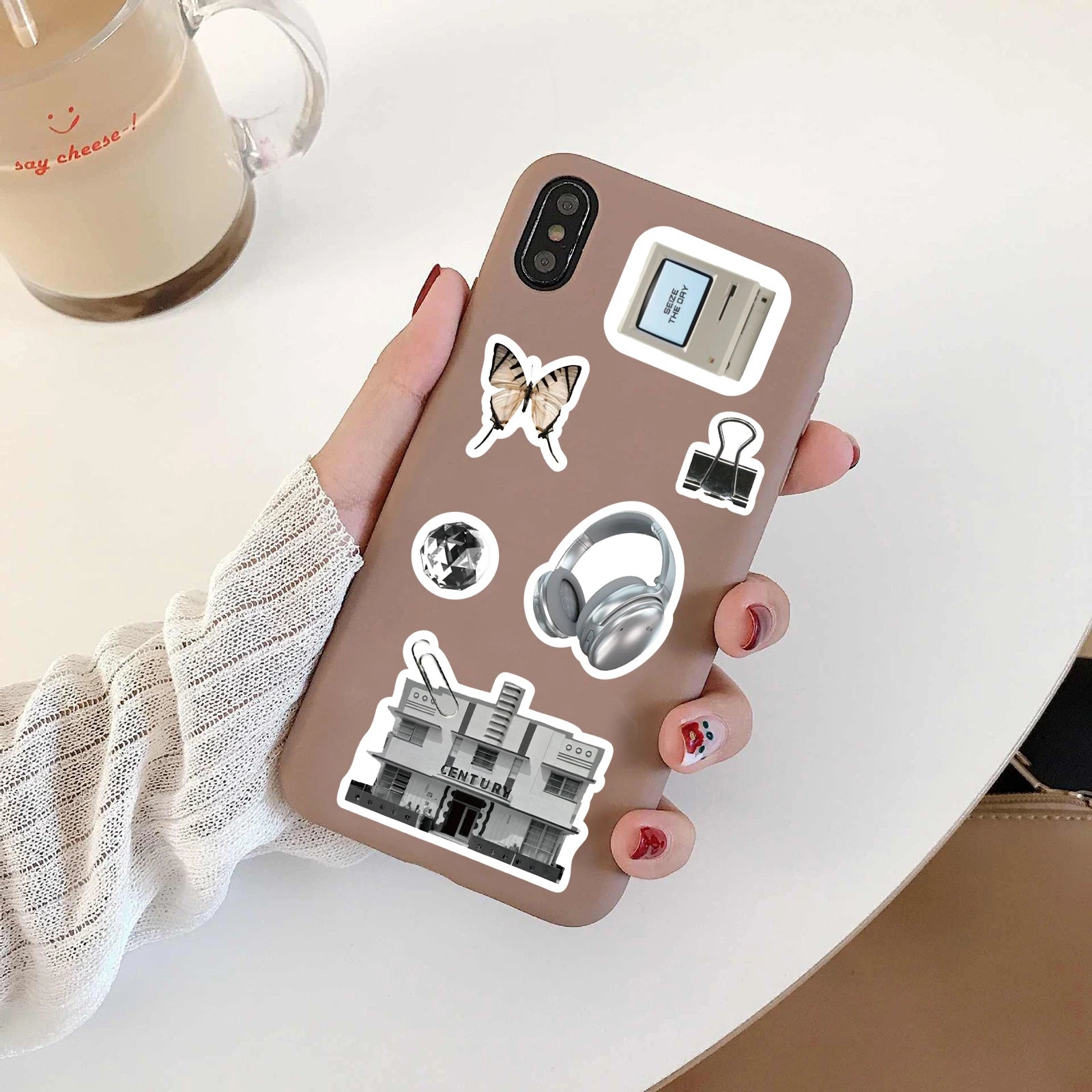 8/16Pcs Holiday Sweetheart Collage Sticker Aesthetic Home Decoration Motorcycles Bicycle Skateboards Landscape LableStickers