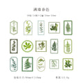 Mist Flower Series 30PCS PET Sticker Pack Light Retro Plant Frame DIY Decorative Stationery Notebook Stickers -6 Styles