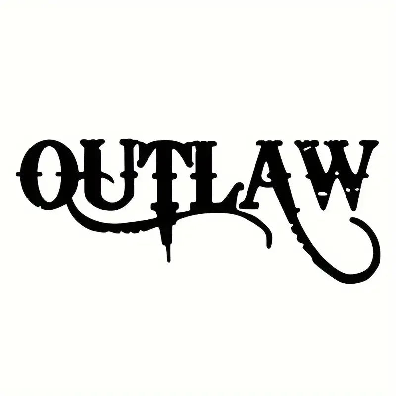 Hot LARGE OUTLAW Car Stickers Car Styling Decoration, Laptop Stickers Waterproof Vinyl Decal For Car