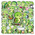 50/100PCS Bean Eye Turtle Sticker Cute Cartoon Animal Waterproof Decorative Mobile Phone Notebook Stationery Sticker