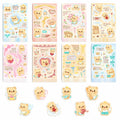 8/16PCS INS Style Butter Bear Puzzle Stickers Waterproof Diary Notebook Stationery School Supplies DIY Decorative Stickers