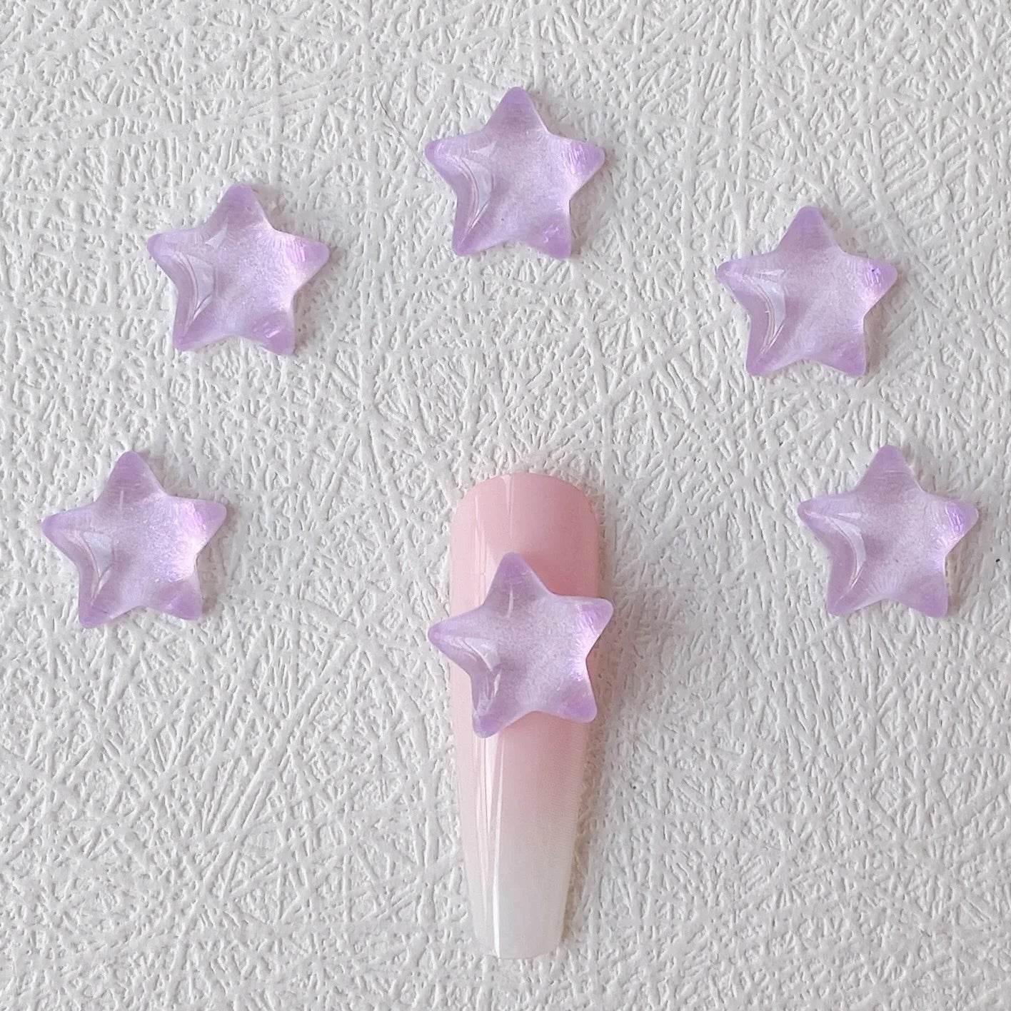20pc Starry Sky Mocha Star Nail Art Accessory Cute K9 Star Crystals Resin Nail Charms Multicolor Gems Nails Decoration DIY Parts