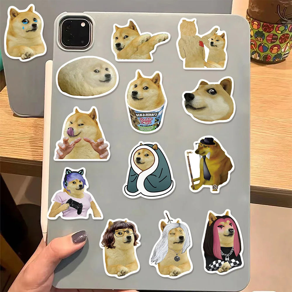 50PCS Creative Worries Dog Fun Dog Series Stickers DIY Luggage Skateboarding Laptop Waterproof Stickers