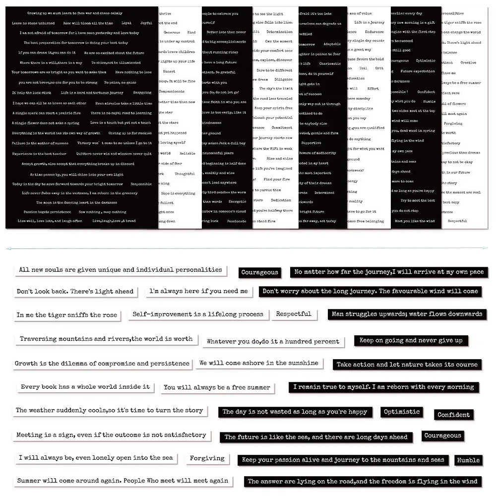 8PCS nspirirational Quote Set Fun Graffiti Stickers Toy DIY Manual Luggage Motorcycle Laptop Luggage Stickers