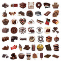 50/100PCS Cartoon Chocolate Handmade Account Stickers Luggage  Refrigerator Sticker Decoration Rewards Stationary Stickers