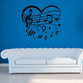 Musical Note Wall Sticker Removable Decal Stickers Living Room Large Paper