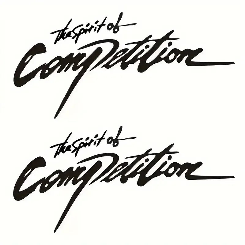 2pcs Car Stickers, The Spirit Of Competition Car Rearview Mirror Decorative Sticker, Reflective Fashion Die Cut Waterproof Car D