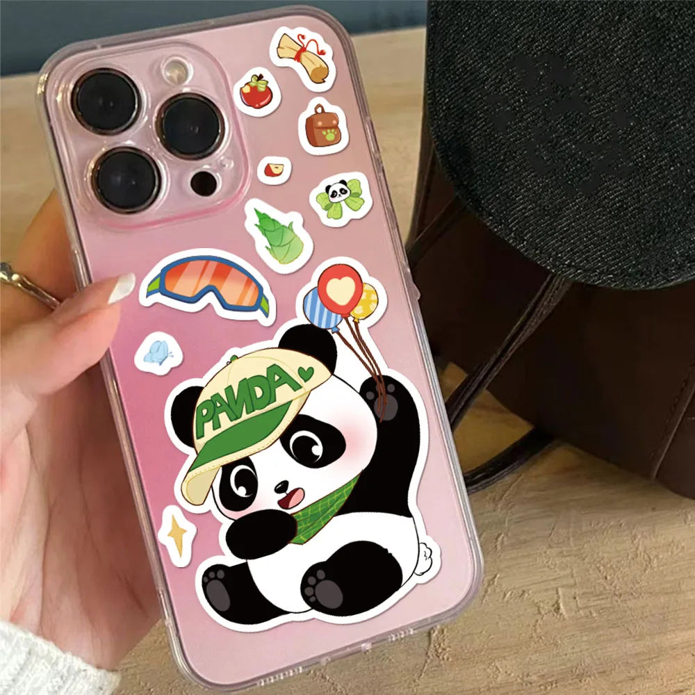8PCS Cartoon Cute Panda Collage Toy DIY Puzzle Stickers Luggage Tablet Computer Speaker Skateboard Waterproof Stickers