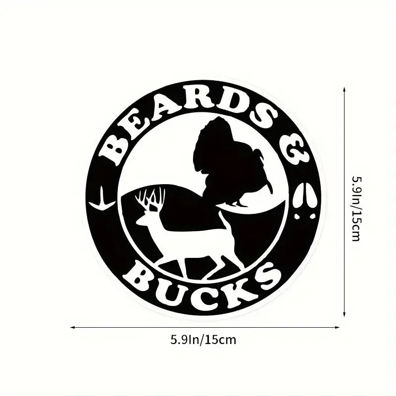 Bearded Stag Deer Turkey Hunting Car Truck Window Bumper Vinyl Graphic Decal Sticker
