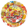 50/100PCS Cartoon French Fry Stickers Delicious Fried Food Graffiti Waterproof Decoration Water Cup Refrigerator Stickers