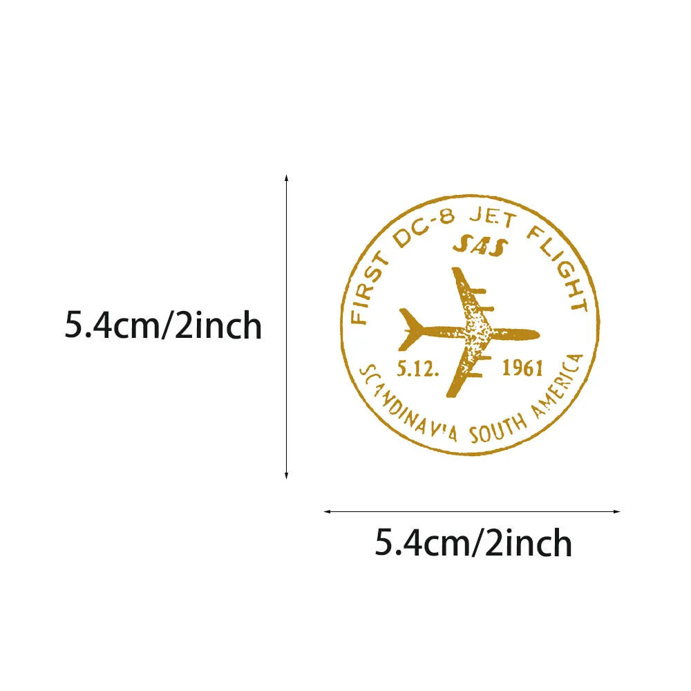 60/120PCS Creative Retro Postmark Stickers, Envelope Sealing Stickers, DIY Phone Cases, Notebook, Waterproof Sticker