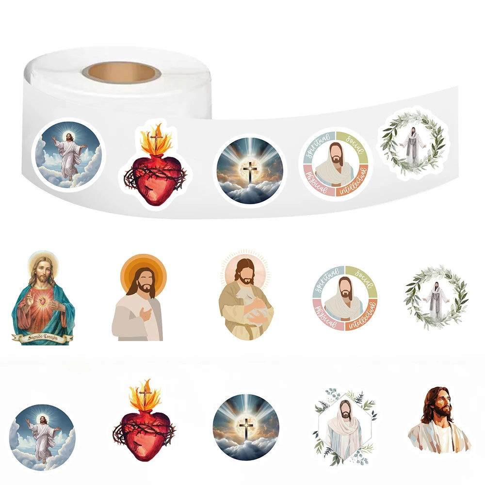 500PCS Jesus Scroll Sticker Harajuku Aesthetic Cartoon Suitcase Graffiti Refrigerator Phone Skateboard Graffiti Decals Stickers