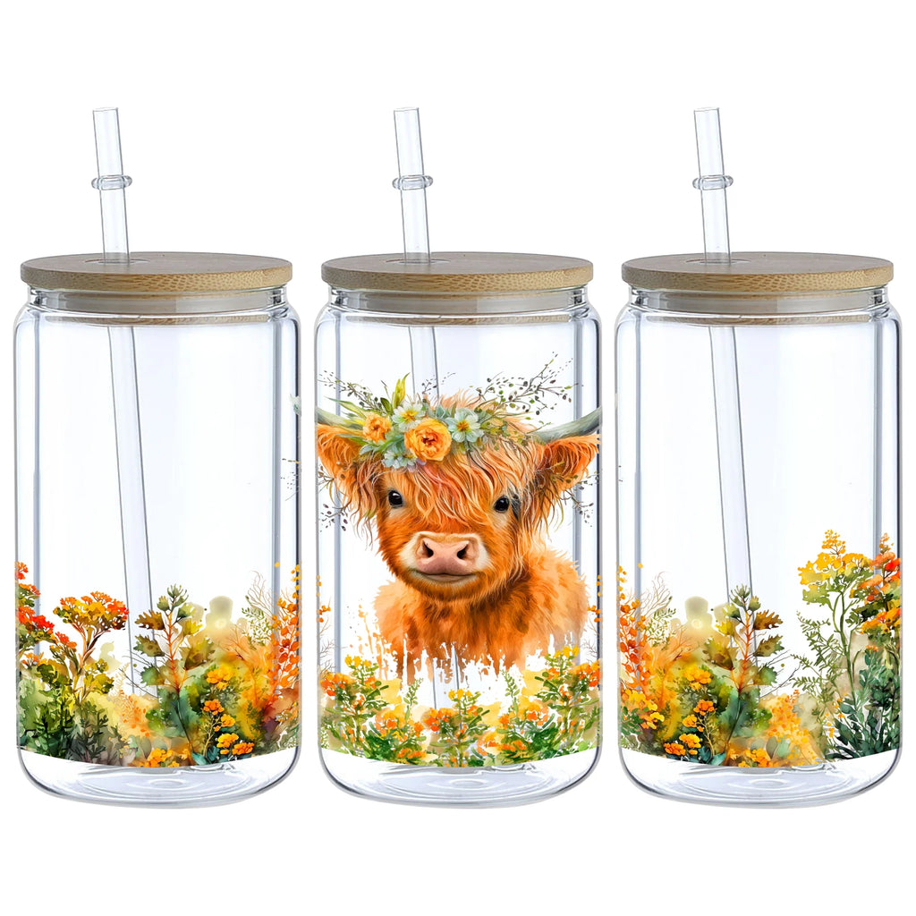 5 sheets of Animal,UV grade waterproof and scratch-resistant self-adhesive paper,3D crysta for DIY mugs,water bottles,glass cups