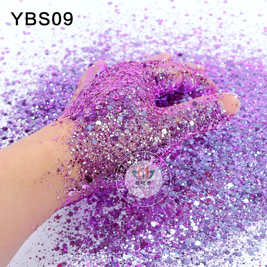 12g/bag Hexagonal Chameleon Nail Art Glitter 12Colors For Choice Scallion Powder Nail Art and Creative Crafts DIY Nails Sequins