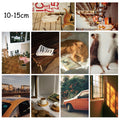 10×15CM 10/20PCS French Chic Print Poster Sticker Coffee Harajuku Wall Home Background Living Pictures Decor Card Bar Painting