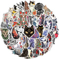 50/100PCS Cartoon Tattoo Cat Graffiti Stickers Guitar Notebook Luggage DIY Waterproof Stationery Stickers