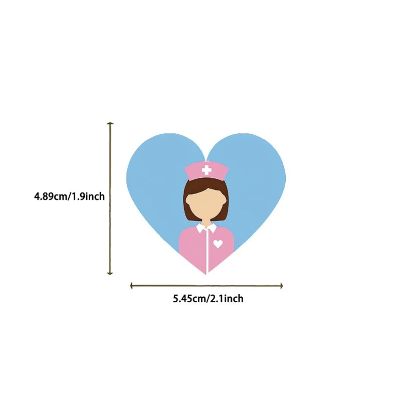 10/30/50PCS Cute Bow Tie Nurse Sticky PVC Sticker Aesthetic Stationery DIY Decoration Scrapbooking School Supplies for Kids