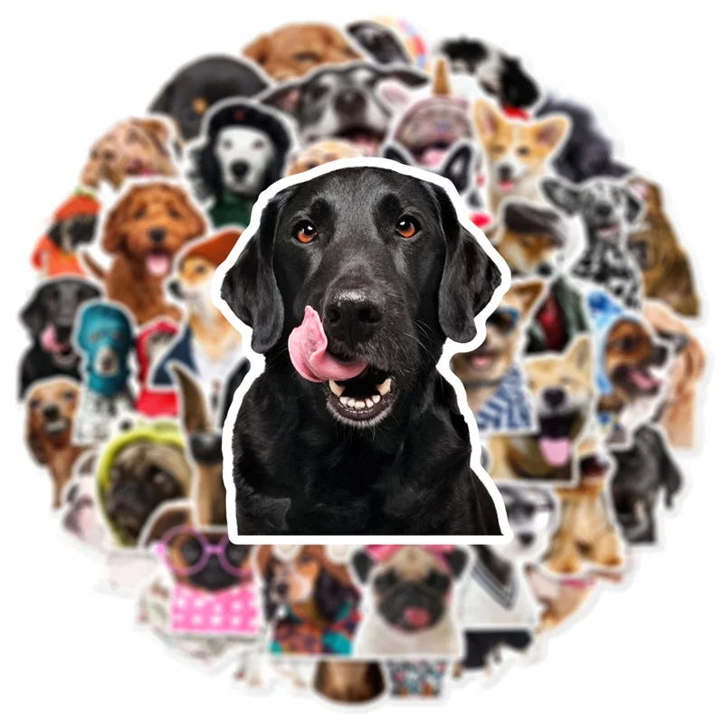 10/30/50PCS Kawaii Dog Hat PVC Sticker Aesthetic DIY Decoration Scrapbooking Accessories Stationery School Supplies for Kids