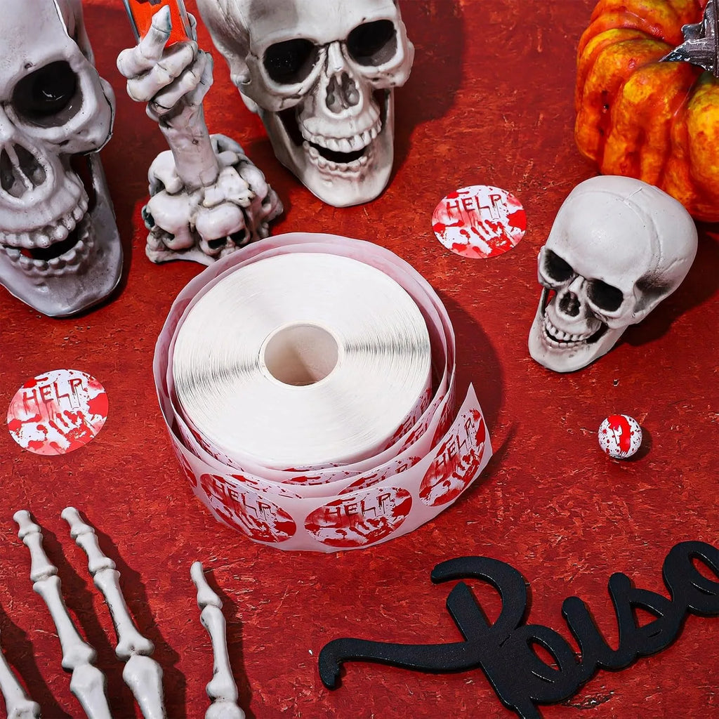 100-500pcs Halloween Blood Stickers for Envelope Gift Card Candy Bag Halloween Decoration Party Supplies,2.5cm