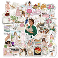 10/30/56PCS Elegant Women's Life Sticky Sticker PVC DIY Laptop Luggage Skateboard Stationery Decoration Scrapbooking for Kids