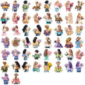 50/100PCS Waterproof Transparent PET Colorful Beautiful Flower Girl Sticker Pack - Decor Helmet Notebook Stationery Laptop
