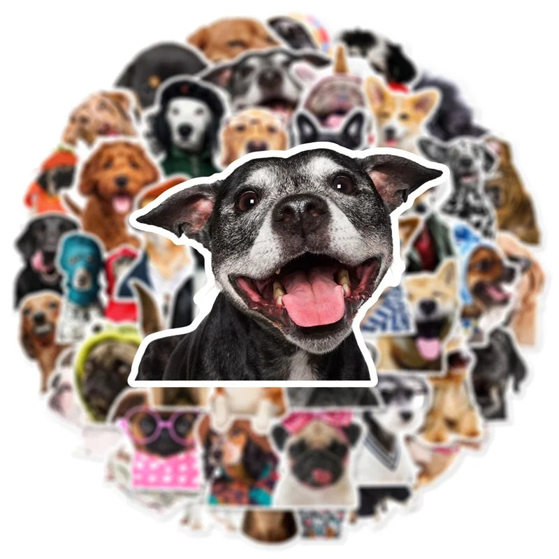 10/30/50PCS Kawaii Dog Hat PVC Sticker Aesthetic DIY Decoration Scrapbooking Accessories Stationery School Supplies for Kids