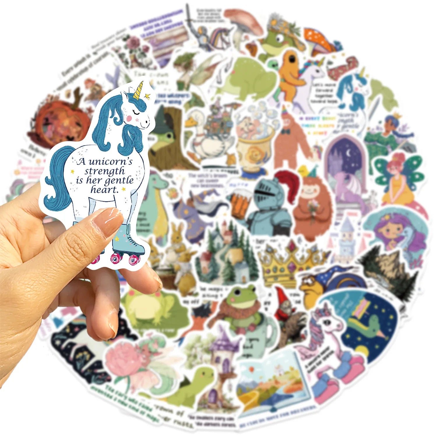 50/100PCS Cartoon Fairy Tale Inspiration Graffiti Stickers Decoration Guitar Notebook Luggage DIY Waterproof