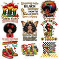 9 Sheets Black Queen Themed Iron-On Decals T-Shirt Heat Transfers for DIY, Juneteenth, Apparel, T-shirts, Masks, Jeans, Backpack