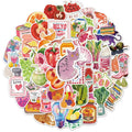 50PCS Pink Watercolor Fairy Tale 2 Stickers Laptop Guitar Ski Board Scrapbook Mobile DIY Stickers Aesthetic Cartoon Stickers