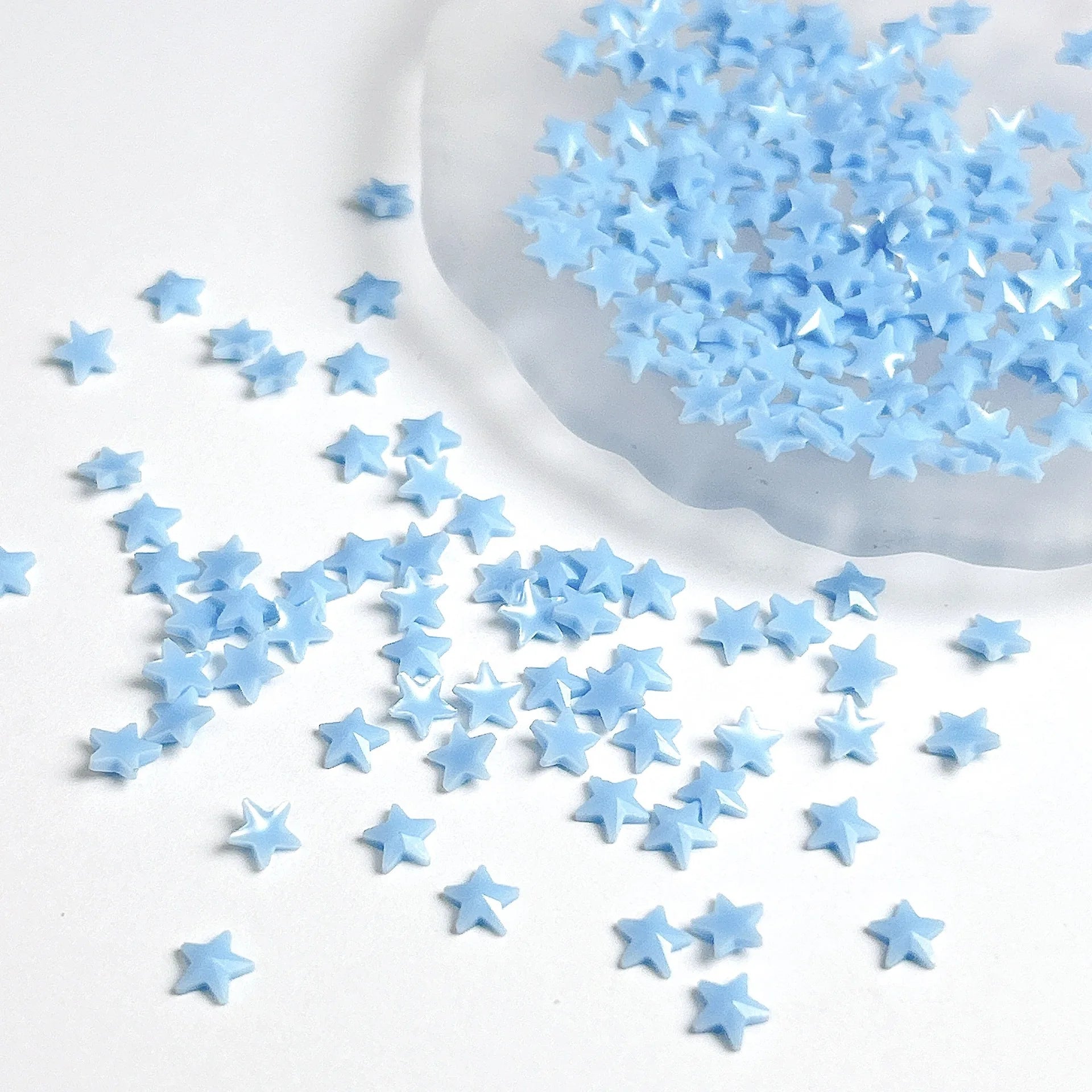 30pcs Sweet Mini Star Nail Charms Multi Colors Pentagram Resin Rhinestones Nail Art Decorations DIY Nail Art Accessory Materials