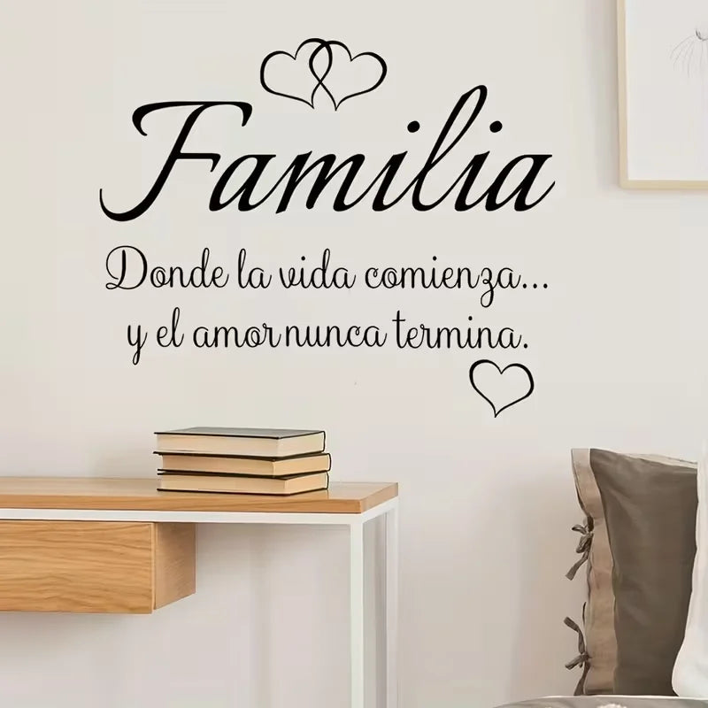 One Piece of Vinyl Wall Sticker with a Family Slogan for Decorating Bedrooms And Living Rooms, Easy to Apply And Remove