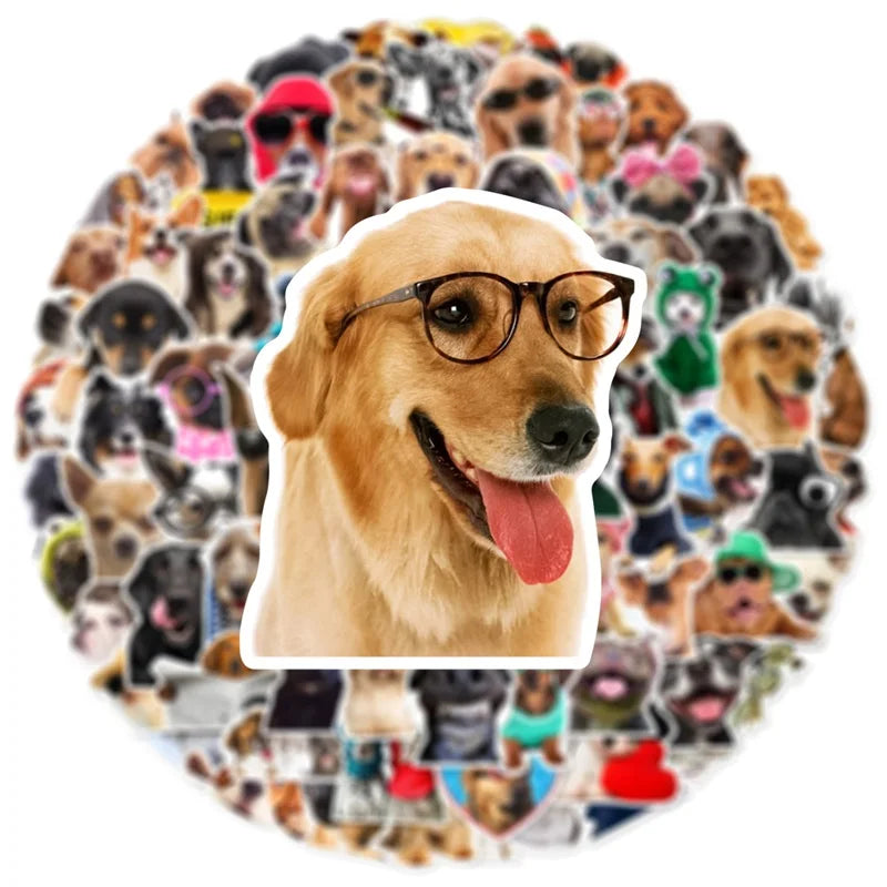 10/30/50/100PCS Cute Dog PVC Sticker Aesthetic Children's Korean Stationery School Supplies DIY Decoration Scrapbooking for Kids