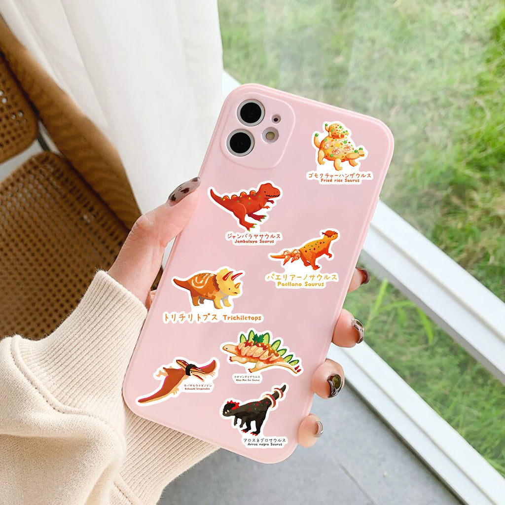 50PCS Japanese Dinosaur Themed Recipe Decor Wall Art Stickers Cartoon Decal For Graffiti Laptop Luggage Phone Scrapbook Stickers