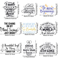 9 Pack Creative Heat Transfer Vinyl Patches, Christmas Iron On T-Shirt Graphic Iron On Sticker Design Decal Heat Press Decal