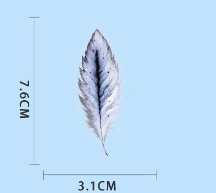 50 Pcs Dreamy Feather Colorful Transparent PET Waterproof Stickers for DIY Helmet Notebook Suitcase Fridge Window Drawer Decals