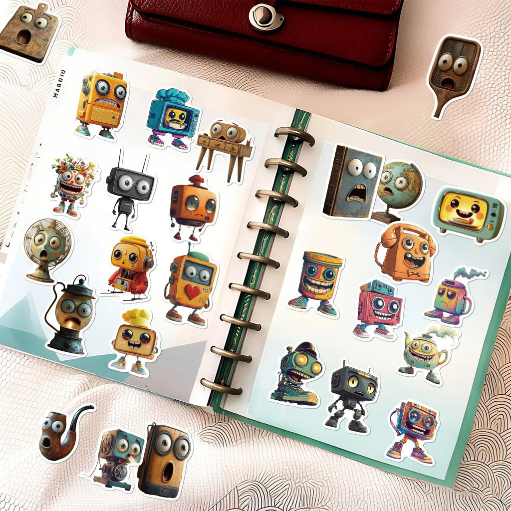50PCS Cartoon Retro Small Tool Graffiti Stickers Waterproof DIY Hand Account Guitar Skateboarding Luggage Stickers