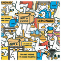 50/100PCS Cute Graffiti Stickers Water Cup Phone Waterproof Decorative Stickers Cartoon Animal Dumb Goose Stickers