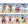 50PCS Sail Pirate Cartoon Collage Set DIY Brochure Decoration Notebook Tablet Reward Puzzle Toy Stickers