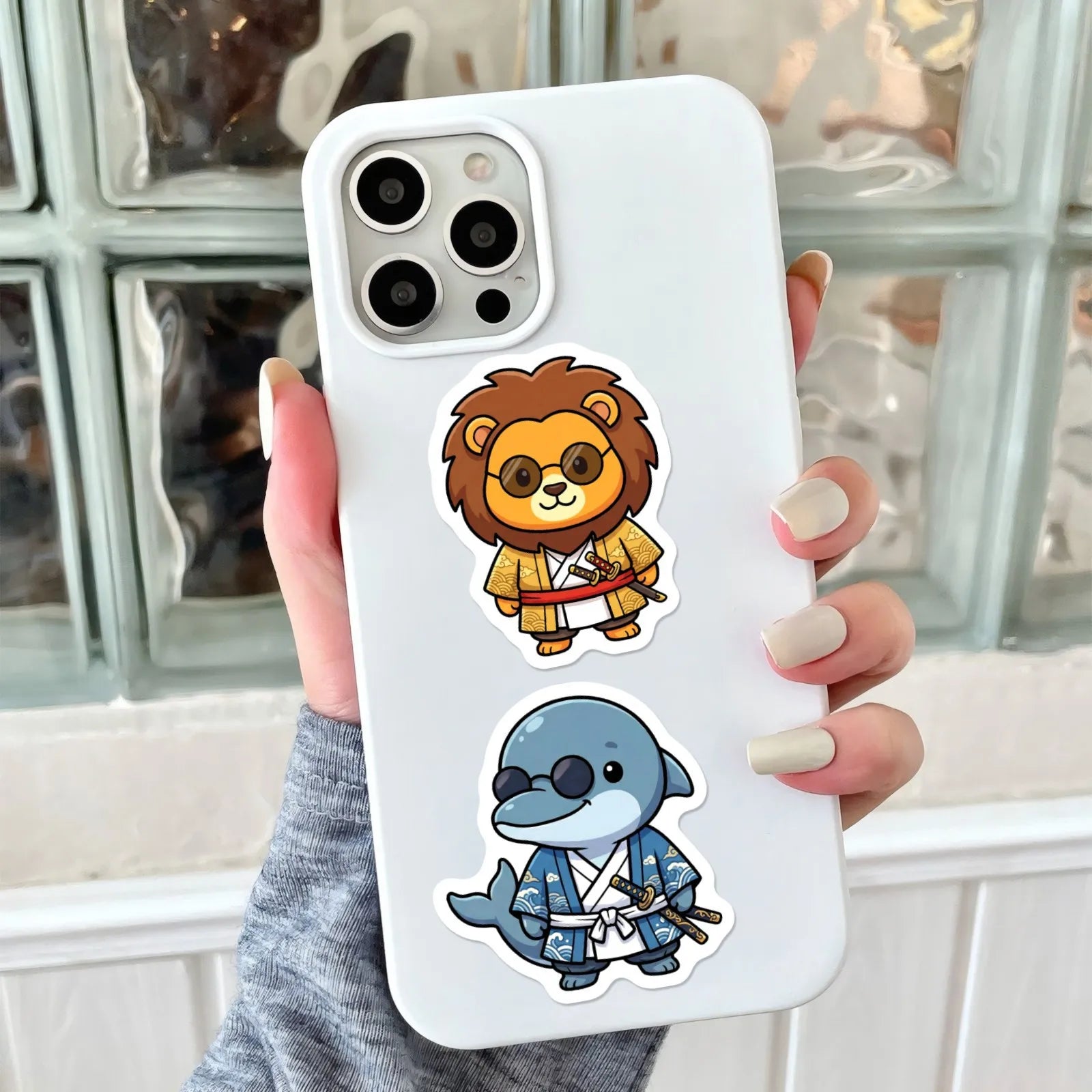 50/100 Pcs Cartoon Japanese Ninja Samurai Animal Stickers DIY for Phone Stationery Box Skate Helmet Car Bicycle Durable Decals