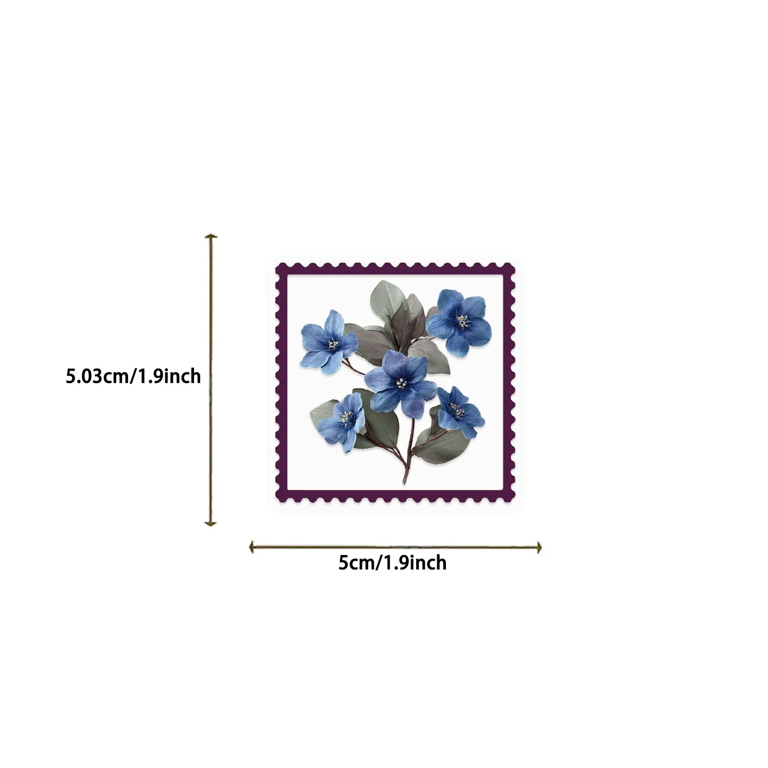 50/100PCS Waterproof Transparent PET Decorative Guitar Notebook Stationery Stickers Cartoon Purple Flower Stickers Pack