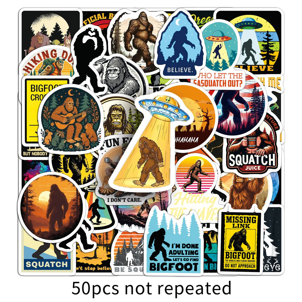50-Pack Outdoor Wild Foot Stickers Waterproof Decorative Stickers for Computers Headsets Skateboards Office Learning Supplies