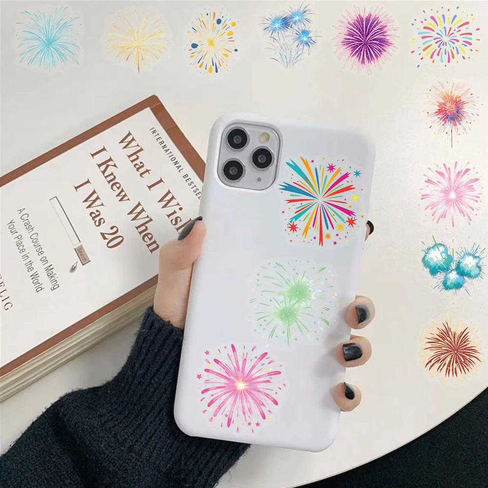 50PCS Flower Stickers Laptop Scrapbooking Family Cafe Room Scrapbooking Creative Cafe Living Landscape Creative Sticker