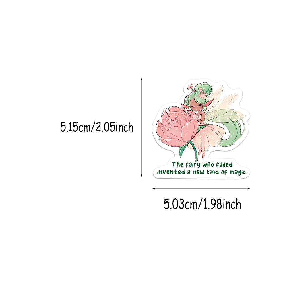 50PCS Fairy Tale Inspirational Creative Sticker Set Brochure Handheld Account Phone Case Computer Laptop Waterproof Stickers