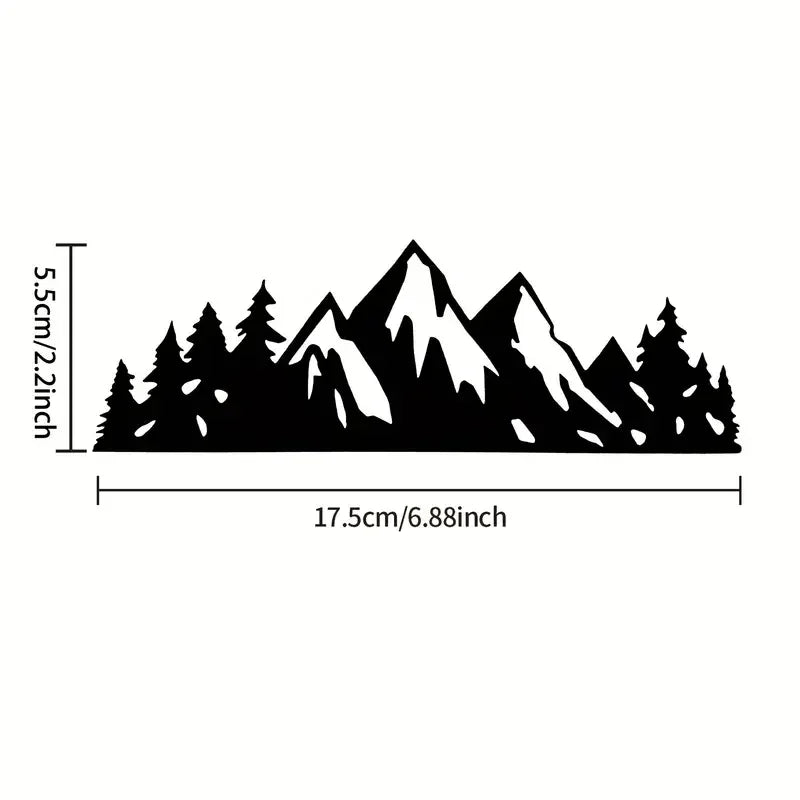 Vibrant Snow Mountain Tree Car Sticker - Waterproof Vinyl Decal for Laptops, Phones, Helmets & More!