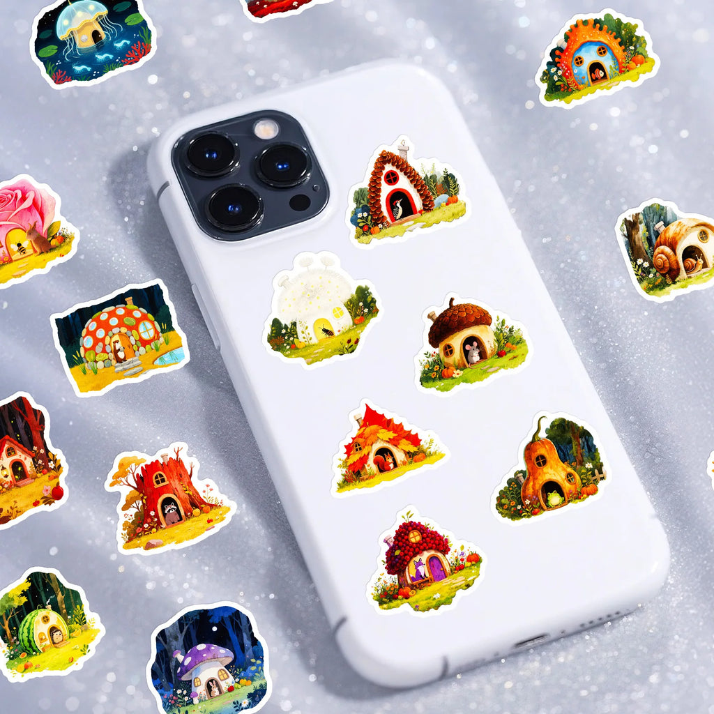 56-Piece Fairy-Tale Forest Animal House Doodle Stickers Student Stationery Notebook Holiday Reward Decorative Stickers