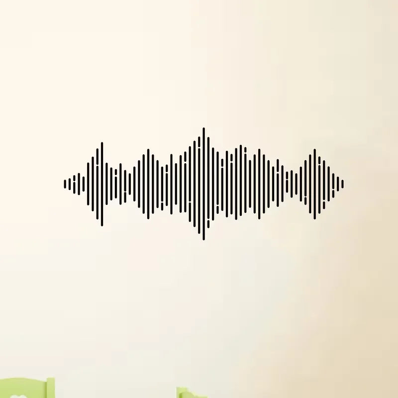 Audio Wave Wall Decal Sound Wave Wall Sticker Music Notes Wall Decor Vinyl Music Wall Art Musician Wall Sticker Recording Studio