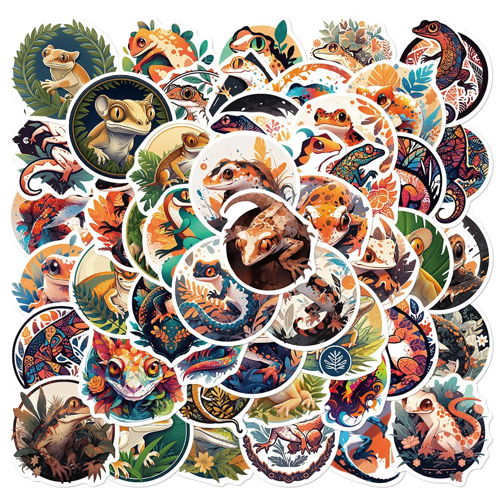 50/100PCS Cartoon Reptile Stickers Laptop Handbooks Mobile Guitar Decorative Stickers